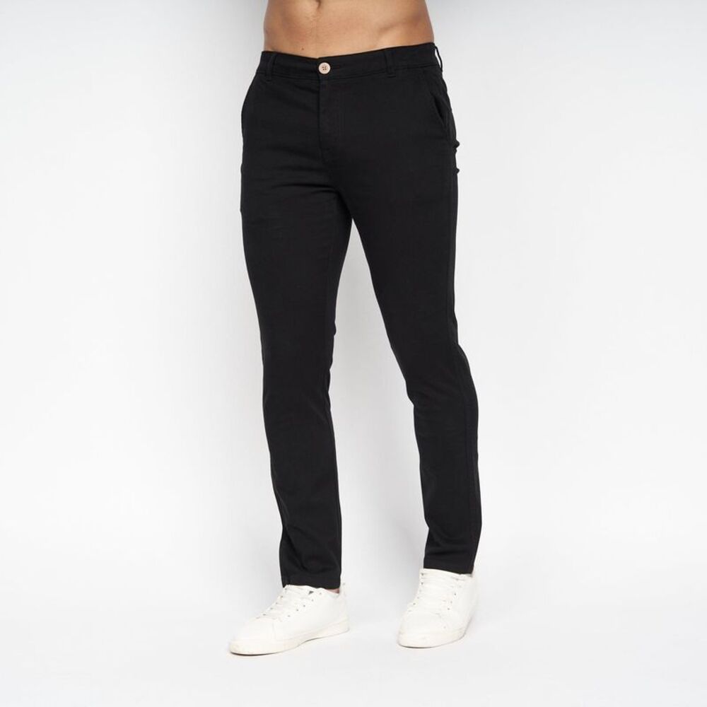 Crosshatch Mens Roysden Chinos / Black